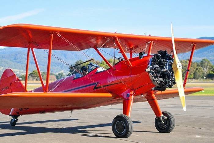 flying a biplane in atlanta georgia